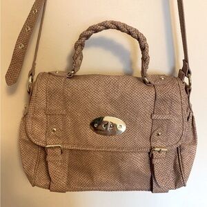 STEVE MADDEN - Tan Snake Medium Messenger Bag